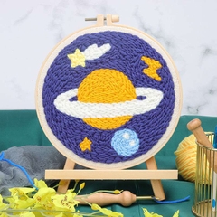 SET LEN LÀM TRANH THÊU - KHUNG TRÒN - PHONG CẢNH