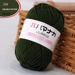 Len Milk Cotton LYLYCRAFT Cuộn 25g Sợi 2mm Gồm 64 Màu, Cuộn Len Dành Cho Người Mới Bắt Đầu Học Móc Len Cơ Bản