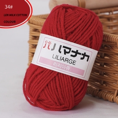 Len Milk Cotton LYLYCRAFT Cuộn 25g Sợi 2mm Gồm 64 Màu, Cuộn Len Dành Cho Người Mới Bắt Đầu Học Móc Len Cơ Bản