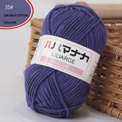 Len Milk Cotton LYLYCRAFT Cuộn 25g Sợi 2mm Gồm 64 Màu, Cuộn Len Dành Cho Người Mới Bắt Đầu Học Móc Len Cơ Bản