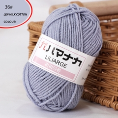 Len Milk Cotton LYLYCRAFT Cuộn 25g Sợi 2mm Gồm 64 Màu, Cuộn Len Dành Cho Người Mới Bắt Đầu Học Móc Len Cơ Bản