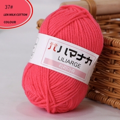 Len Milk Cotton LYLYCRAFT Cuộn 25g Sợi 2mm Gồm 64 Màu, Cuộn Len Dành Cho Người Mới Bắt Đầu Học Móc Len Cơ Bản