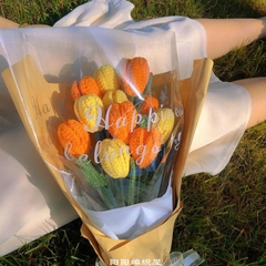DIY Bó Hoa Tulip Dài - Cam