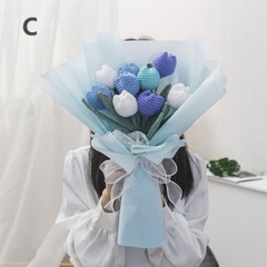 SET LÀM BÓ HOA TULIP TRÒN