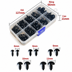 Hộp 150 Mắt  Thú  Xoắn Ốc Đủ Size Từ 6mm-12mm