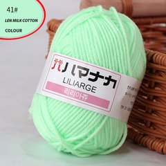 Len Milk Cotton LYLYCRAFT Cuộn 25g Sợi 2mm Gồm 64 Màu, Cuộn Len Dành Cho Người Mới Bắt Đầu Học Móc Len Cơ Bản