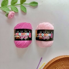 Len Milk Cotton 50g LYLYCRAFT, Cuộn Len BoBo Sợi 2mm Gồm 42 Màu Dùng Làm Móc Khóa Len,Thú Bông Len Cho Người Mới Học Móc