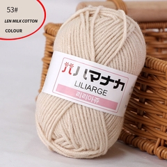 Len Milk Cotton LYLYCRAFT Cuộn 25g Sợi 2mm Gồm 64 Màu, Cuộn Len Dành Cho Người Mới Bắt Đầu Học Móc Len Cơ Bản