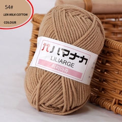 Len Milk Cotton LYLYCRAFT Cuộn 25g Sợi 2mm Gồm 64 Màu, Cuộn Len Dành Cho Người Mới Bắt Đầu Học Móc Len Cơ Bản