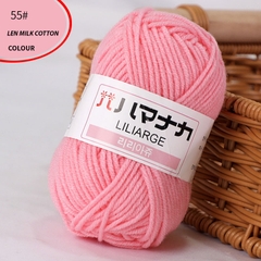 Len Milk Cotton LYLYCRAFT Cuộn 25g Sợi 2mm Gồm 64 Màu, Cuộn Len Dành Cho Người Mới Bắt Đầu Học Móc Len Cơ Bản