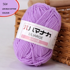 Len Milk Cotton LYLYCRAFT Cuộn 25g Sợi 2mm Gồm 64 Màu, Cuộn Len Dành Cho Người Mới Bắt Đầu Học Móc Len Cơ Bản