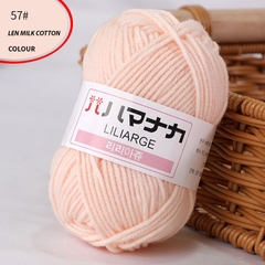 Len Milk Cotton LYLYCRAFT Cuộn 25g Sợi 2mm Gồm 64 Màu, Cuộn Len Dành Cho Người Mới Bắt Đầu Học Móc Len Cơ Bản