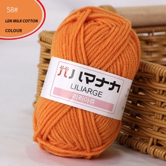 Len Milk Cotton LYLYCRAFT Cuộn 25g Sợi 2mm Gồm 64 Màu, Cuộn Len Dành Cho Người Mới Bắt Đầu Học Móc Len Cơ Bản