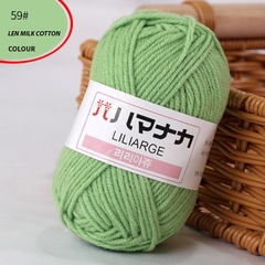 Len Milk Cotton LYLYCRAFT Cuộn 25g Sợi 2mm Gồm 64 Màu, Cuộn Len Dành Cho Người Mới Bắt Đầu Học Móc Len Cơ Bản