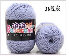 Len Milk Cotton 50g LYLYCRAFT, Cuộn Len BoBo Sợi 2mm Gồm 42 Màu Dùng Làm Móc Khóa Len,Thú Bông Len Cho Người Mới Học Móc