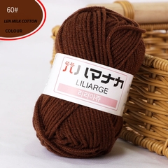 Len Milk Cotton LYLYCRAFT Cuộn 25g Sợi 2mm Gồm 64 Màu, Cuộn Len Dành Cho Người Mới Bắt Đầu Học Móc Len Cơ Bản