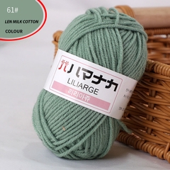 Len Milk Cotton LYLYCRAFT Cuộn 25g Sợi 2mm Gồm 64 Màu, Cuộn Len Dành Cho Người Mới Bắt Đầu Học Móc Len Cơ Bản