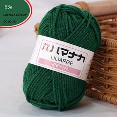 Len Milk Cotton LYLYCRAFT Cuộn 25g Sợi 2mm Gồm 64 Màu, Cuộn Len Dành Cho Người Mới Bắt Đầu Học Móc Len Cơ Bản