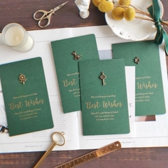 Thiệp Xanh Phong cách Retro sang trọng