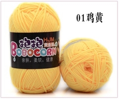 Len Milk Cotton 50g LYLYCRAFT, Cuộn Len BoBo Sợi 2mm Gồm 42 Màu Dùng Làm Móc Khóa Len,Thú Bông Len Cho Người Mới Học Móc