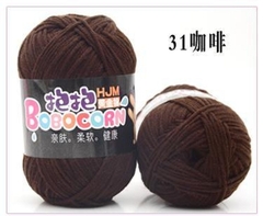 Len Milk Cotton 50g LYLYCRAFT, Cuộn Len BoBo Sợi 2mm Gồm 42 Màu Dùng Làm Móc Khóa Len,Thú Bông Len Cho Người Mới Học Móc