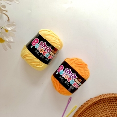 Len Milk Cotton 50g LYLYCRAFT, Cuộn Len BoBo Sợi 2mm Gồm 42 Màu Dùng Làm Móc Khóa Len,Thú Bông Len Cho Người Mới Học Móc