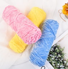 Len nhung đan khăn sợi to 100g gồm 35 màu mềm mịn 35 , dụng cụ đan móc len cho người mới bắt đầu