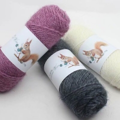 Len lông chồn đan áo, len đan khăn và mũ len dành cho người lớn trọng lượng cuộn 70g gồm 32 màu