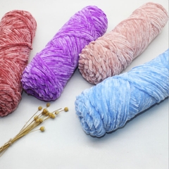 Len nhung đan khăn sợi to 100g gồm 35 màu mềm mịn 35 , dụng cụ đan móc len cho người mới bắt đầu