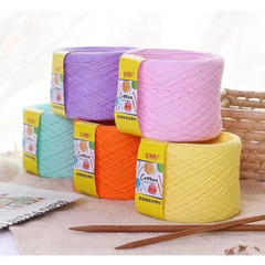 Cuộn Len Cotton Tân Cương Bông Sữa 125G