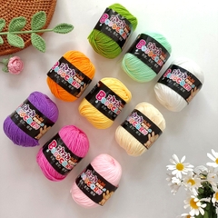 Len Milk Cotton 50g LYLYCRAFT, Cuộn Len BoBo Sợi 2mm Gồm 42 Màu Dùng Làm Móc Khóa Len,Thú Bông Len Cho Người Mới Học Móc