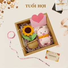 Hộp Quà Tặng Móc Khoá Len 12 Con Giáp Handmade - HỢI
