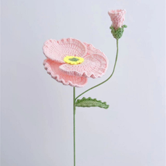 Cành Hoa Anh Túc Bằng Len