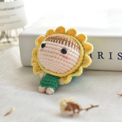 DIY Làm Móc Khoá Len Thú ChiBi-Hướng dương vàng