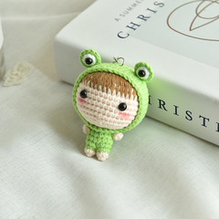 DIY Làm Móc Khoá Len Thú ChiBi-Ếch xanh