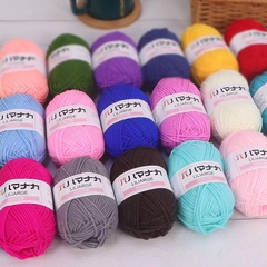 Len Milk Cotton LYLYCRAFT Cuộn 25g Sợi 2mm Gồm 64 Màu, Cuộn Len Dành Cho Người Mới Bắt Đầu Học Móc Len Cơ Bản