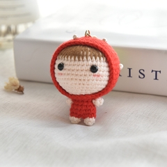 Thành phẩm Móc Khóa Len Móc Thú Chibi Nhồi Bông Amigurumi Đáng Yêu Làm Quà Tặng Handmade
