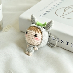 Thành phẩm Móc Khóa Len Móc Thú Chibi Nhồi Bông Amigurumi Đáng Yêu Làm Quà Tặng Handmade