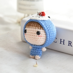 Thành phẩm Móc Khóa Len Móc Thú Chibi Nhồi Bông Amigurumi Đáng Yêu Làm Quà Tặng Handmade