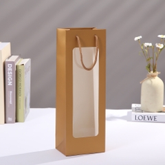 Túi giấy trong suốt - Túi một mặt kính đựng rượu, hoa, dùng làm quà tặng, kiểu dáng sang trọng