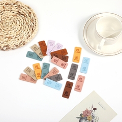 Tag da handmade hình chữ nhật họa tiết cuộn len