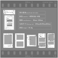 Set 15 Tấm Film Dán Khung Ảnh, Sticker Film Ảnh Vintage Trang Trí Sổ Tay, Hộp Quà Handmade LYLYCRAFT