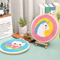 Khung Thêu Chữ Thập, Khung Tranh Tròn Giả Tre Đường Kính 20cm