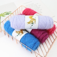 Len lông chồn đan áo, len đan khăn và mũ len dành cho người lớn trọng lượng cuộn 70g gồm 32 màu