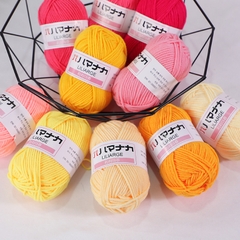 Len Milk Cotton LYLYCRAFT Cuộn 25g Sợi 2mm Gồm 64 Màu, Cuộn Len Dành Cho Người Mới Bắt Đầu Học Móc Len Cơ Bản