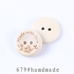 Nút Gỗ Trang Trí Đồ Handmade 2cm Nhiều Mẫu