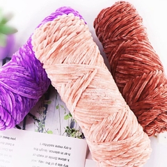 Len nhung đan khăn sợi to 100g gồm 35 màu mềm mịn 35 , dụng cụ đan móc len cho người mới bắt đầu