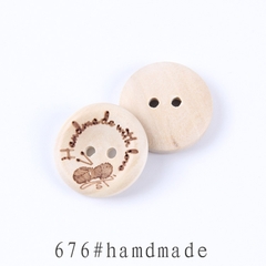 Nút Gỗ Trang Trí Đồ Handmade 2cm Nhiều Mẫu