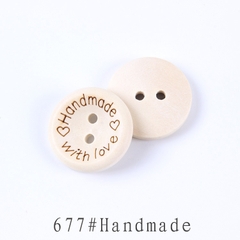 Nút Gỗ Trang Trí Đồ Handmade 2cm Nhiều Mẫu