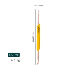 Bộ kim móc 2 đầu cao cấp 5 cây